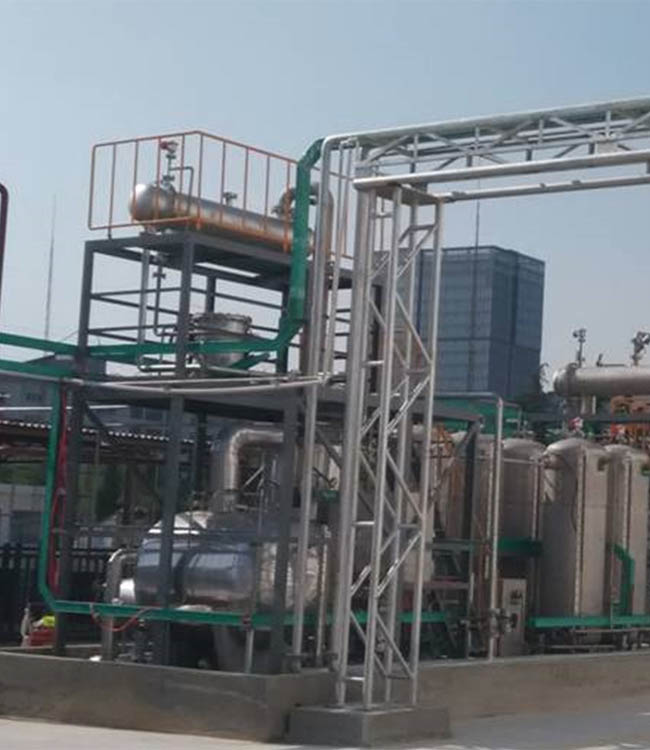 The steam recovery equipment for ethyl acetate refining project