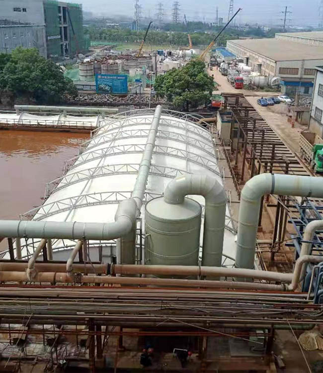 Sewage tank exhaust gas treatment project